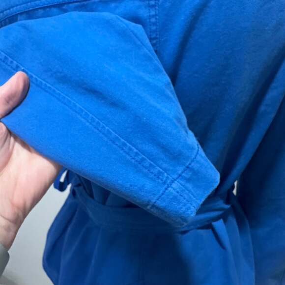 Draper James Belted 100% Cotton Twill Jacket in French Blue, Sz L - Picture 8 of 11